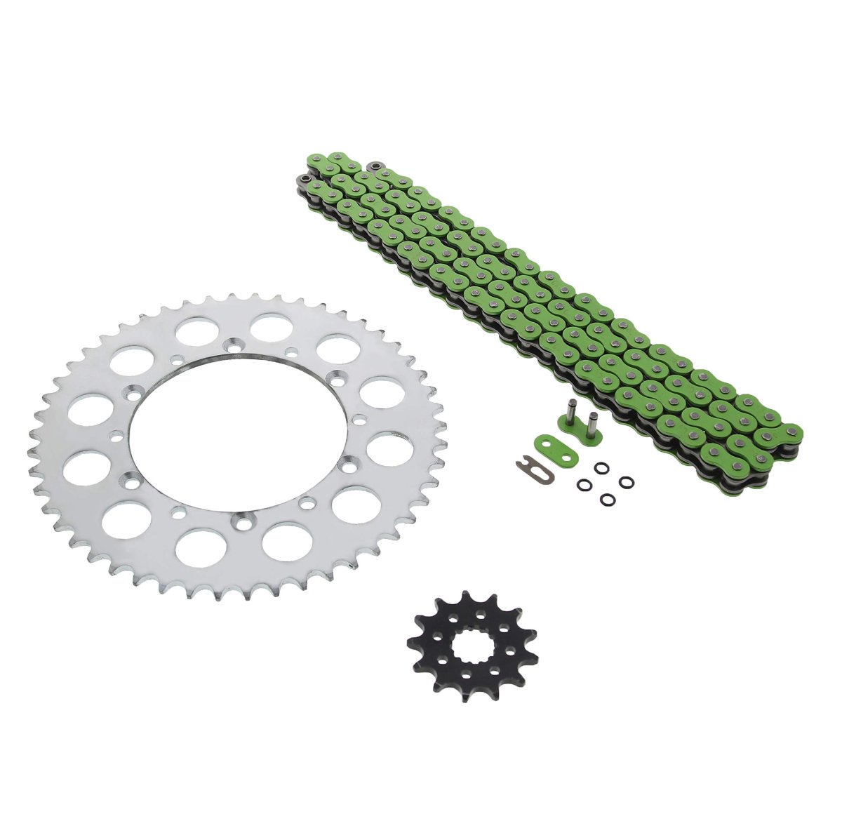 Chain And Sprocket Kit For Kawasaki Kx250 2002 2003 2004 520 114l Green O Ring 13t Front 50t Rear Steel Sprockets
