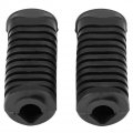 Motorcycle Front Footpegs Cover Black Rubber Nonslip Footrest Pedal Foot Peg Shell For 125cc Cg 125 2 Pack
