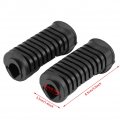 Qiilu Motorcycle Front Footpegs Cover Black Rubber Nonslip Footrest Pedal Foot Peg Shell For 125cc Cg 125 2 Pack