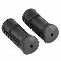 Qiilu Motorcycle Front Footpegs Cover Black Rubber Nonslip Footrest Pedal Foot Peg Shell For 125cc Cg 125 2 Pack