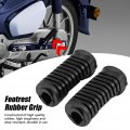 Motorcycle Front Footpegs Cover Black Rubber Nonslip Footrest Pedal Foot Peg Shell For 125cc Cg 125 2 Pack