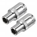 Uxcell 2 Pcs 1 4-inch Drive 5 5mm 6-point Shallow Socket Metric Cr-v