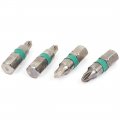 1 4 Inch Hex Shank Ph0 Magnetic Phillips Screwdriver Bit Gray 4pcs 