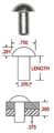 3 8 Dia X 4 Solid 2117-t4 Aluminum Round Head Rivet Plain Finish Pack Of 1 Lb Approximately 64 Pieces 