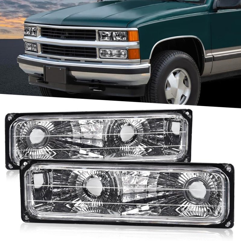 5977459 Headlights Bumper Corner Lamps For 1994-1998 Chevy C10 C K 1500 2500 ...