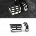 Cheya 2pcs Stainless Steel Car Brake Accelerator Pedal Foot Rest Pad Plate Trim For Porsche Macan 2018-2019