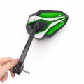 Kiwav Motorcycle Bar End Mirrors With Heavy Weight Viperii Green Compatible For M6 Threaded Inside Handlebar 
