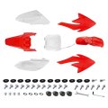 7 Piece Plastic Fender Fairing Kit For Crf70 Xf70 And Pit Bikes Fits 110cc 125cc 140cc 150cc 160cc 200cc 250cc Red White 