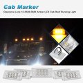 Partsam 5pcs Amber Cab Marker Lights Led Top Roof Running Rectangle 12 Reflectors Compatible With Freightliner Century Columbia