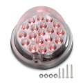 Turn Signal Light Lamp Clear Lens Red Led Watermelon Marker W Base 19 Universal 