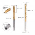 Uxcell M4 X 0 7 Spiral Point Thread Tap And 3 3mm Twist Drill Bit Set Metric Titanium Plated 6542 High Speed Steel Machine