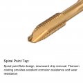 Uxcell M4 X 0 7 Spiral Point Thread Tap And 3 3mm Twist Drill Bit Set Metric Titanium Plated 6542 High Speed Steel Machine