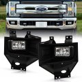 Acanii For 2017-2019 Ford F250 F350 Superduty Oe Style Halogen Fog Lights Lamps W Switch And Kits Pair Left Right