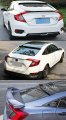 Version 2 Jdm Painted Glossy Black Rear Window Roof Spoiler Visorcompatible With 2016-2021 Honda Civic 4 Door Sedan