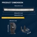 Auxtings 32 Inch Curved Led Light Bar Spot Flood Beam 2x 4 36w Pods Fog Lights With 12v Wiring Harness Kit 2 Leads For Jeep