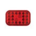 Red Rectangular Pearl 24 Led Stop Turn Tail Sealed Light Model 77182 Dot Compliant Rear Truck Lighting Polycarbonate Lens 12v 