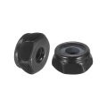 10pcs 6-32 Nylon Insert Hex Lock Nut 304 Stainless Steel Self-locking Stop For Industrial Construction Fasteners Black White 
