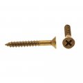 Prime-line Wood Screw Flat Head Phillips 8 X 1-1 4 In Solid Brass Pack Of 100