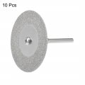 Uxcell 10pcs 40mm Diamond Coated Rotary Cut Off Grinding Wheel Discs W 1 8 Mandrel