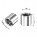 Uxcell Round Weld Nuts M10 X 14mm 13mm On Bung Female Nut Threaded 201 Stainless Steel Insert Weldable 10pcs