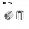 Uxcell Round Weld Nuts M10 X 14mm 13mm On Bung Female Nut Threaded 201 Stainless Steel Insert Weldable 10pcs
