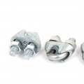 Aexit 5mm 1 4 Fall Protection Metal U-bolt Saddle Wire Rope Cable Clamp Clip Silver Restraint Ropes Lanyards Tone 3pcs