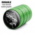 Largemouth Bass Fishing Illustration Valve Stem Caps For Tire Rim Wheel Aluminum Green
