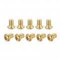 Uxcell Brass Machine Screws M4x6mm Phillips Pan Head Fastener Bolts For Furniture Office Equipment Electronics 24pcs