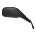 970820 Black Composite Right Hand Motorcycle Mirror 6 In X 3 Flat Lens 4 Stem 10mm Thread Handlebar Mount Universal Fit 
