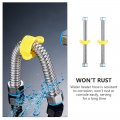 Osaladi 2pcs Stainless Steel Corrugated Water Heater Connector Flexible Hose Pipe Supply Line 1 2inch 60cm