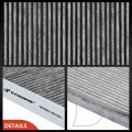 A-premium 2-pc Engine Cabin Air Filter With Activated Carbon Compatible Toyota Prius C 2012-2019 1 5l Replace A90030 C35667