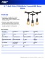 Feit Electric Led Solar Powered String Lights Dusk-to-dawn Sensor 20ft Shatter Resistant Outdoor Linkable 2700k Warm White 15