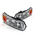 Instyleparts Clear Lens Headlight With Chrome Housing Made And Compatible For Honda Civic 2 Door Coupe Does Not Fit Hybrid 
