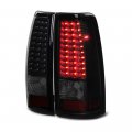 2003-2006 Chevy Silverado 1500 2500 3500 Black Smoke Led Tail Brake Light Housing Lamp Assembly Driver And Passenger Side 