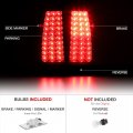2003-2006 Chevy Silverado 1500 2500 3500 Black Smoke Led Tail Brake Light Housing Lamp Assembly Driver And Passenger Side