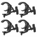 Uxcell Light Truss Clamps 1 5 W Stage Lighting Pipe C Clamp Aluminum Alloy For 57-2 83 Od Tube Max Load 250lb Black 4pcs