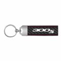 Ipick Image Made For Chrysler 300s Real Black Carbon Fiber Loop Strap Key Chain With Red Stitching
