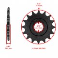 Caltric Green O-ring Drive Chain And Sprocket Kit Compatible With Yamaha Fz-6 2009 Fz-6r 2010 2011 2012 2013-2016