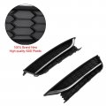Topteng 2pcs Front Driving Fog Light Cover Grille Fit For Vw Passat 2012-2015 Black Chrome