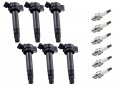 Set Of 6 Ignition Coil Pack And Platinum Spark Plug For Toyota Lexus Camry Sienna Solara Rx330 3 3l V6 Replaces 9091902246 