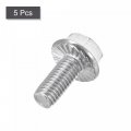 Uxcell M8x18mm Hex Serrated Flange Bolts Screws Metric Thread 304 Stainless Steel 5pcs