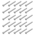 25pcs 10-32 X 1 Torx Security Machine Screws 304 Stainless Steel Button Head Bolt Tamper Resistant For Anti-theft Proof Silver 