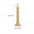 Uxcell Wood Screws M3 X 20mm Slotted Flat Head Brass Self-tapping Screw 50 Pcs