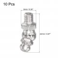 Uxcell Nickel-plated Iron 45 Degree Grease Fitting M6 X 1mm Thread Hydraulic Accessories 10pcs