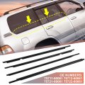 X Autohaux 4pcs Window Weatherstrip Molding Door Seal Belt Trim 75711-60061 75712-60061 For Toyota Land Cruiser Prado 120
