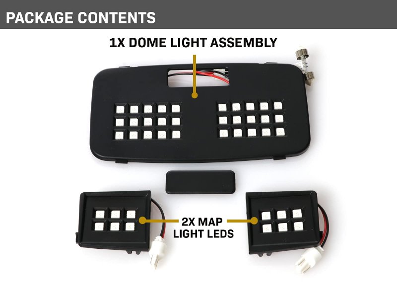 Usr Unique Style Racing Complete Interior Led Center Dome Light Panel 30 Leds X2 Front Map 6 Each Left Right Set For 2016-2022