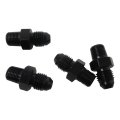 4pcs Black 4an To 1 8 Npt Adapter Male Flare Female Straight Pipe Thread Fitting Aluminum Alloy For Fuel Lines Cooling Systems 