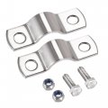 Uxcell Wall Mount Ceiling Pipe Support 304 Stainless Steel Bracket Clamp For 31mm 2pcs