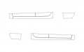 True Line Automotive Precut Door Rocker Guard Black Carbon Fiber Vinyl Film Kit For Mazda Mazda6 Grand Touring Signature 2018 