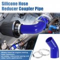 X Autohaux 1 Set 45 Degree 2 5 Inch To 3 0 Id 4ply Car Elbow Reducer Silicone Hose Coupler Intercooler Tube Intake Piping With